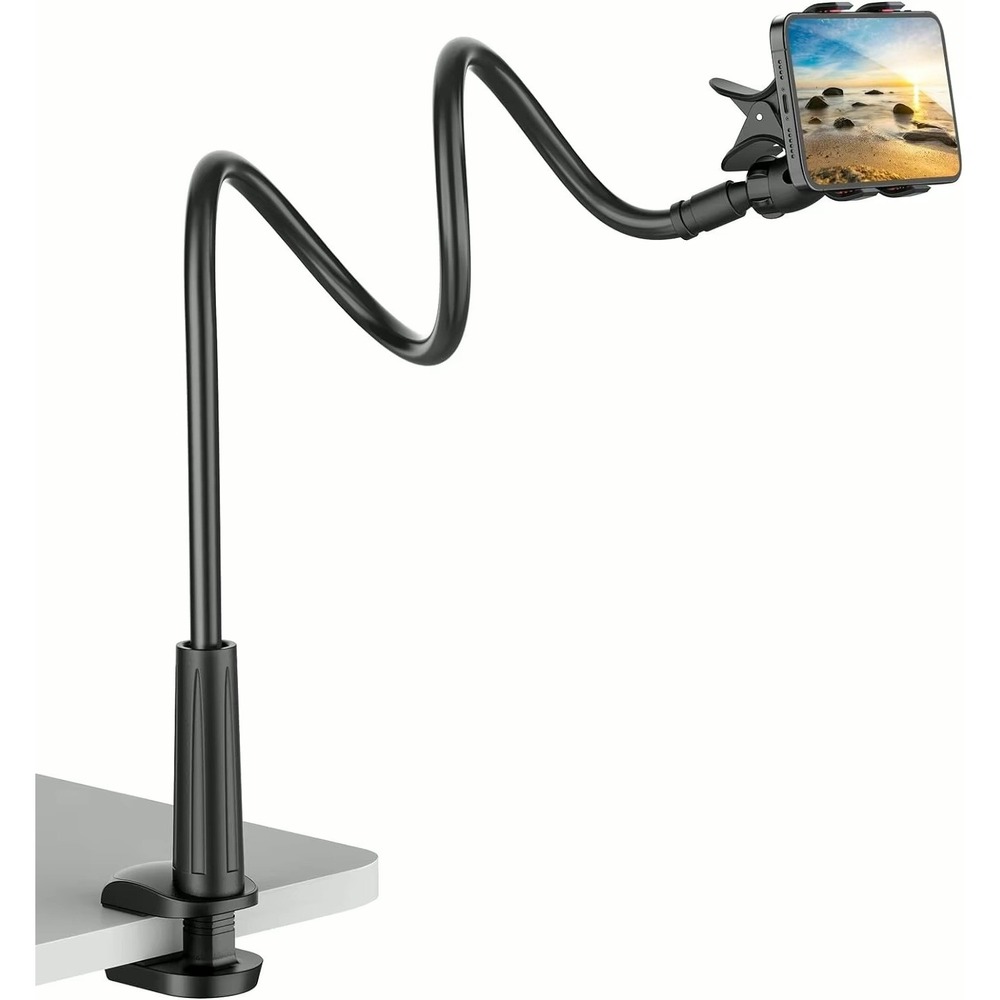 Flexible Gooseneck Phone Holder Clamp Mount Lazy Bed Desk Stand Clip